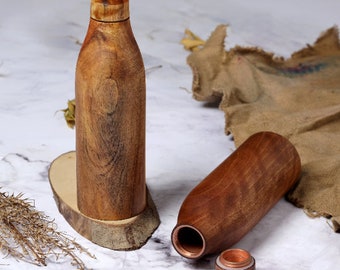 Wooden + Copper Bottle, Gift for Mom on Mother's Day