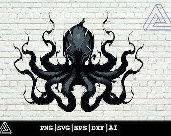 Octopus SVG - Octopus Tentacles SVG - Vector Octopus Tentacles - svg png eps dxf Ai descargar archivos, Octopus png, Descarga instantánea, Octopus Eps
