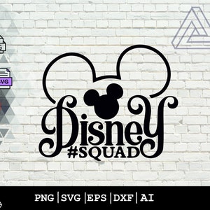 Mickey, Squad, Orlando, Castle, Celebration | SVG PNG | Silhouette Cricut Cutting Ready Instant Download