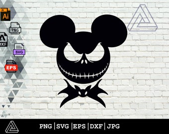 Jack Skellington SVG Halloween SVG The Nightmare Before Christmas SVG Design Files For Cricut Silhouette Cut Files Layered And PrintAndCut