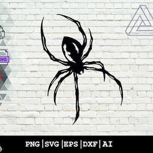 Spider - Instant Digital Download - svg, png, dxf, and eps files included,Spider Svg,Spider Eps,Spider Cricut,Digital Art,Gothic Spider Svg,