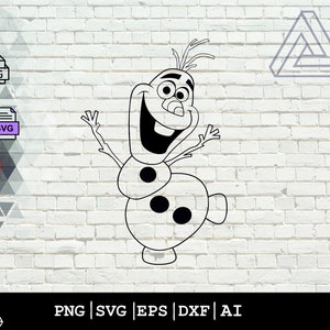 Olaf vectorel design For Print, Cut Files, Cricut, Silhouette (ai ,png ,eps ,dxf ,svg)