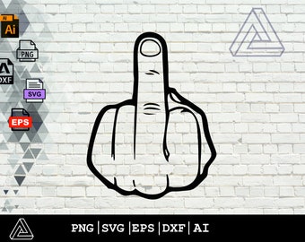 Middle Finger svg, PNG Funny Download, finger Svg Cut File, Cricut silhouette, Shirt, laptop sticker, Flipping off svg download, F-off svg