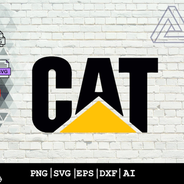 CAT Logo Design For Print, Cut Files, Cricut, Silhouette (ai ,png ,eps ,dxf ,svg)