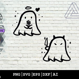 Gespenst SVG Bundle - 2er Pack Gespenst SVG Bundle - Halloween Gespenst SVG - niedliches Gespenst Png - Ghostbusters SVG - geschnittene Datei Cricut - Silhouette.
