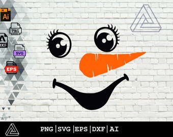 Schneemann Gesicht Svg | Schneemann Bundle Svg | Weihnachten Schneemann Svg | Niedlicher Schneemann SVG | Schneemann Schnittdateien | Weihnachten Silhouette Plotterdateien
