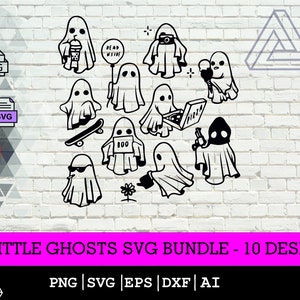 Ghost SVG Bundle - 10 Pack Ghost SVG Bundle - Halloween Ghost SVG - Cute Ghost Png - Ghostbusters Svg - Cut File Cricut - Silhouette.