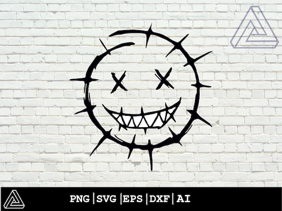 Scary Smile Svg | Horror Smile Clipart | Creepy Face Cut File