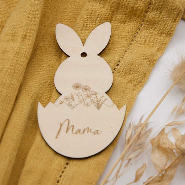 Osterdeko personalisiert aus Holz , mit Name, Ostergeschenk, Anhänger Ostern, individuell