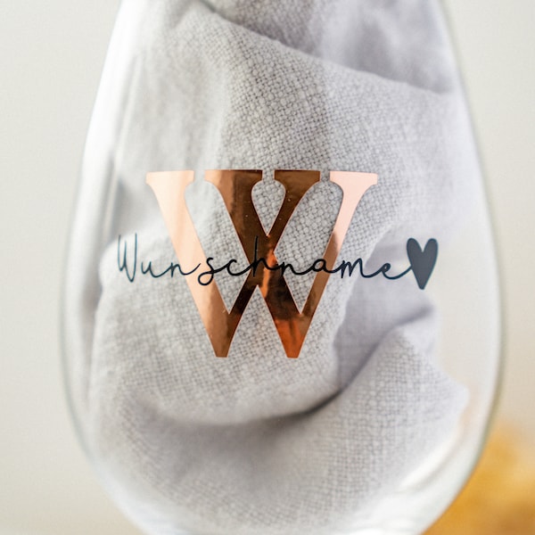 Aufkleber für Weinglas Sektglas Resin | Glatte Oberflächen | DIY personalisiert | Weihnachten | Valentinstag | Geschenk unter 5 EUR