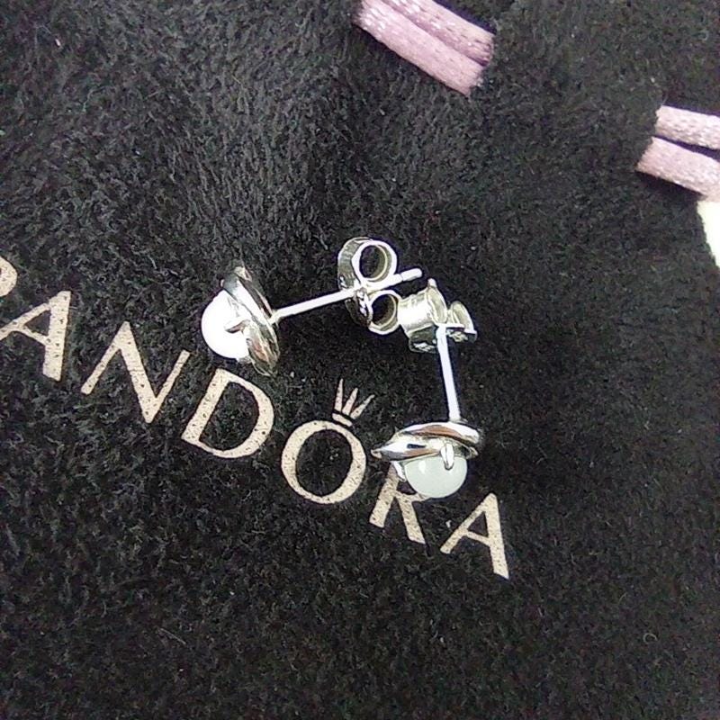 PANDORA June Birthstone Eternity Circle Stud Earrings ALE