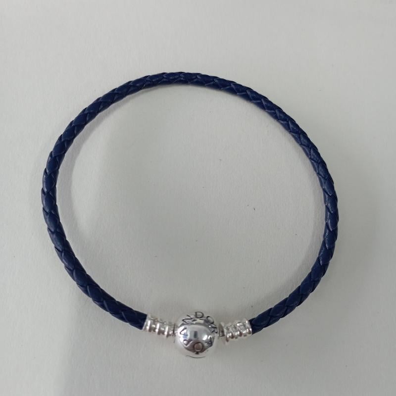 PANDORA BRACELET  BRAIDED Leather Dark Blue Multiple Size