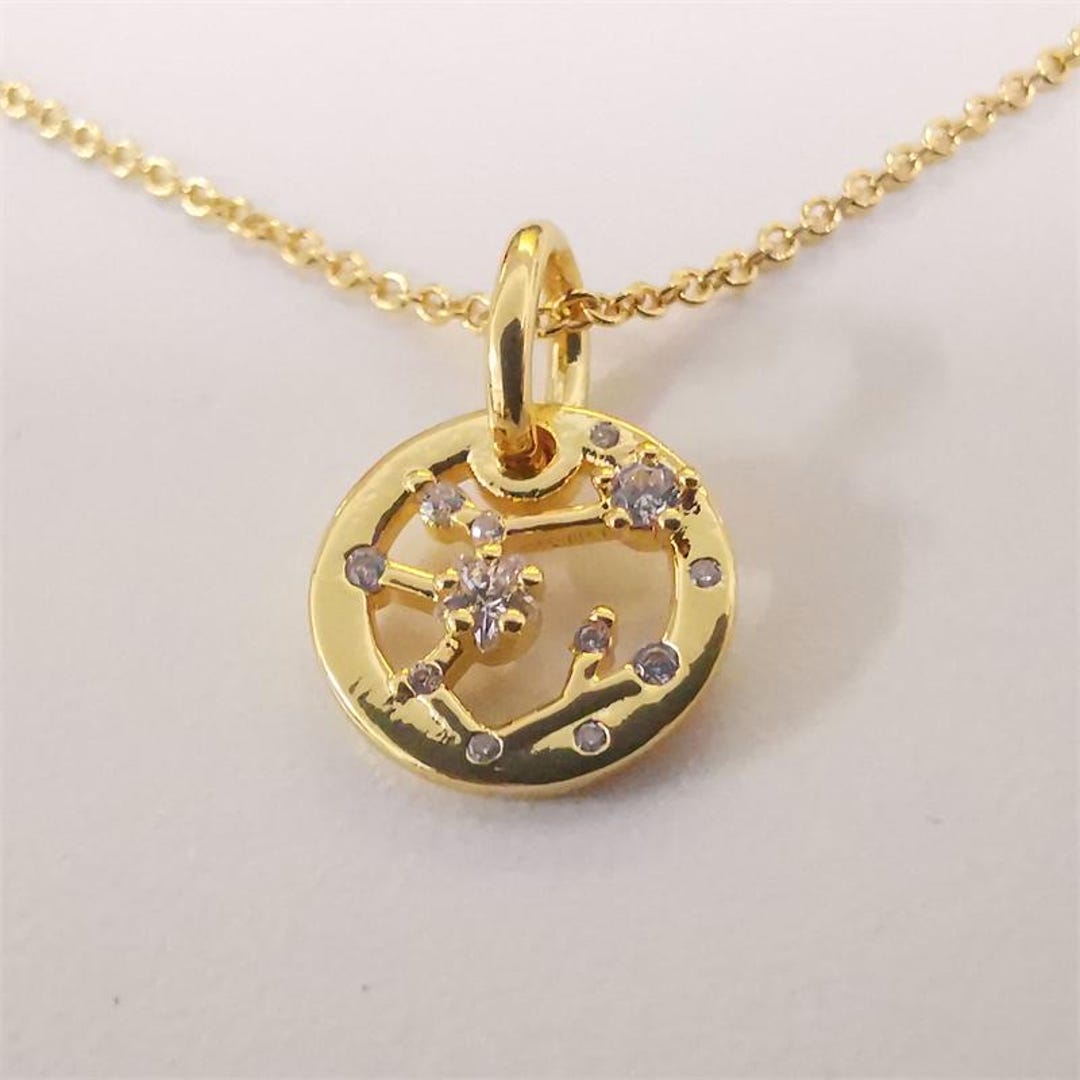 Buy Pandora Golden Plated Sagittarius Zodiac Necklace-60cm Online