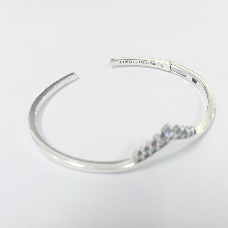 PANDORA Tiara Wishbone Open Bangle S925 Sterling Silver