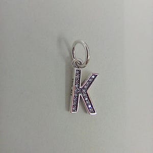 Pandora Sterling Silber Buchstabe K Initial Charm CZ NEU