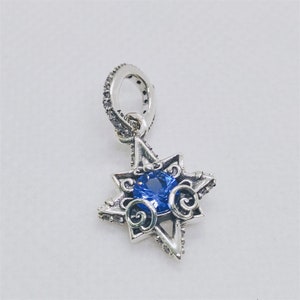 Pandora Cinderella Blue Star Charm For Bracelet Sterling Silver Charm Cartoon Charm Princess Charm