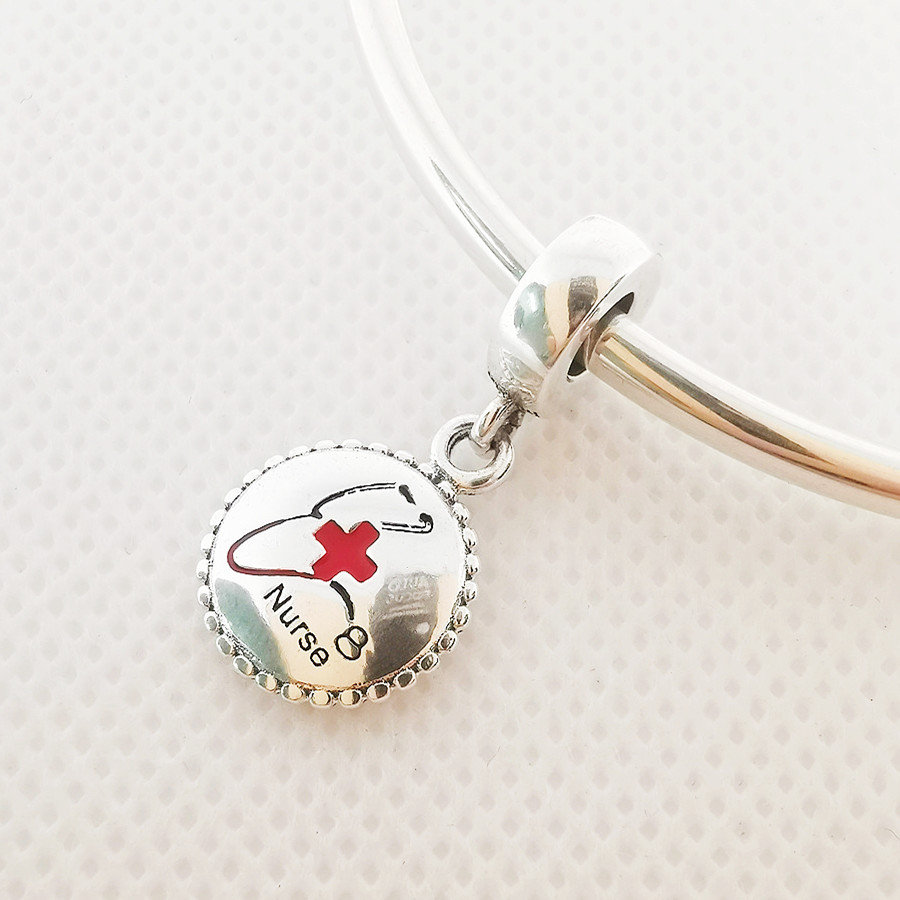 Dangle Charm Nurse Charm Bracelet Pandora Kennebug Personalized Gifts