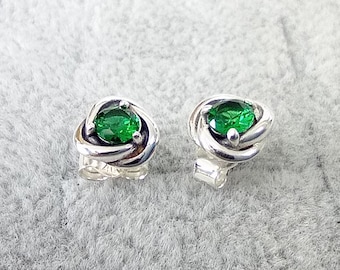 PANDORA May Birthstone Eternity Circle Stud Earrings ALE S925