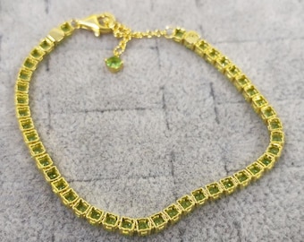 Pulsera de tenis verde brillante de Pandora