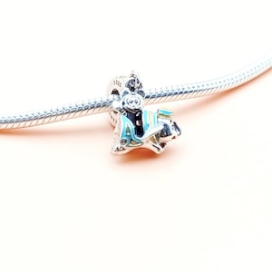 Pandora Mickey Mouse On Dumbo the Flying Elephant Charm For Bracelet Silver Charm Cartoon Charm