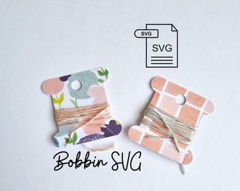 Bobbin SVG file,  thread Bobbin Digital download,  Bobbin PDF printable, DIY Embroidery bobbins for your own Projects