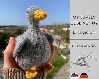 My Lovely Gosling Toy BREIpatroon RONDE versie | Handgemaakt amigurumispeelgoed | Breispeelgoed direct downloaden | Pdf-patroon