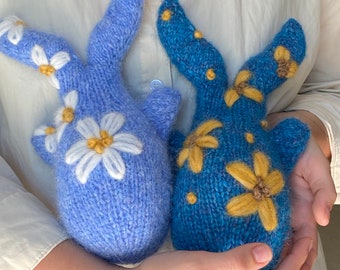 Gebreide walvisknuffel: babyspeelgoed van alpaca- en merinowol