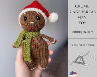 Kruimel Gingerbread Man-speelgoed BREIPATROON | Handgemaakt amigurumispeelgoed | Breispeelgoed direct downloaden | Pdf-patroon