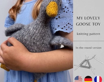 My Lovely Goose Toy KNITTING Pattern ROUND Version | Handmade Amigurumi Toy | Knitting Toys Instant Download | PDF Pattern