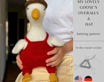 My Lovely Goose's overall en muts BREIPATROON | Handgemaakt amigurumispeelgoed | Breispeelgoed direct downloaden | Pdf-patroon