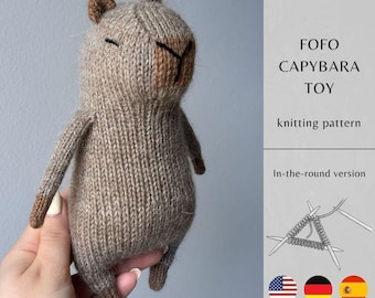 Fofo Capybara Toy KNITTING Pattern ROUND Version | Handmade Amigurumi Toy | Knitting Toys Instant Download | PDF Pattern