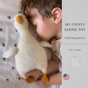 My Lovely Goose Toy Strickmuster FLACH Version | Handgemachtes Amigurumi Spielzeug | Strickspielzeug Instant Download | PDF-Schnittmuster