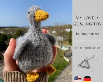 My Lovely Gosling Toy  KNITTING Pattern ROUND Version | Handmade Amigurumi Toy | Knitting Toys Instant Download | PDF Pattern