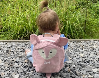 Kinderrucksack, Kindergartenrucksack mit Namen, Chinchilla rosa, Lässig