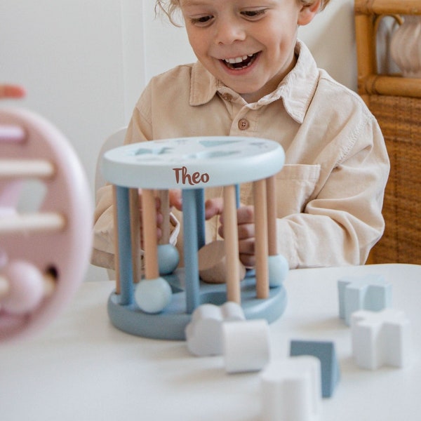 Cadeaux de premier anniversaire, cadeaux pour les enfants de 1 an, roue de jeu d'ancrage bleu, cadeaux personnalisés bébé