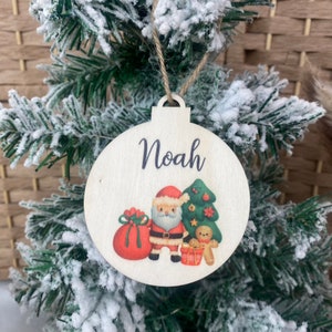 Christmas baubles Wooden baubles Gift tags Christmas Handmade Christmas baubles Christmas decoration with print