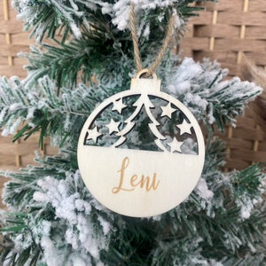 Wooden Christmas balls Christmas tree and stars gift tags Christmas gift tags Christmas decoration