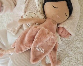 Cuddly toy personalized, cuddly toy baby, rag doll fairy, baby cuddly toy, birth gift, cuddly toy doll