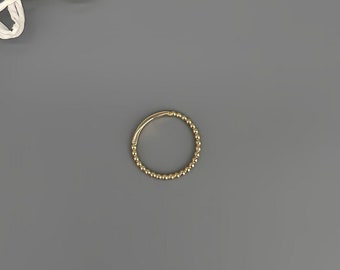 Finger ring in 585 gold / 14 carat gold ring ball design / filigree women's gold ring
