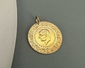 25 piastres 916 REAL gold / Turkish piastres / Kurush gold coin / 22 carat gold Atatürk coin/Çeyrek altin