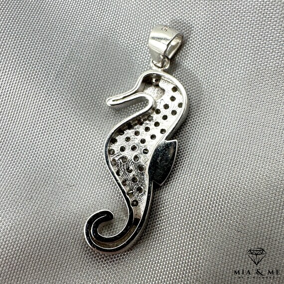 Anhänger Seepferdchen 3D-geformt 925 Silber