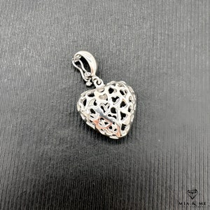 Heart pendant in 925 silver / bracelet necklace pendant in 925 silver