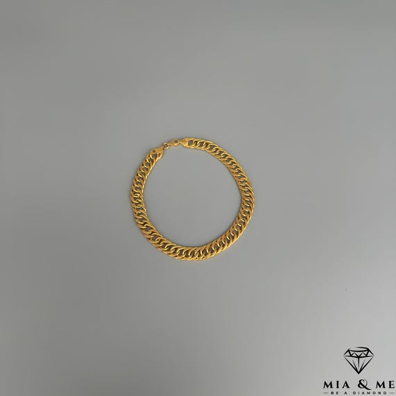 Gold Bracelet in 22 Carat Gold / Curb Bracelet in 916 Gold