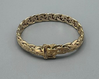 Bracelet en or 585/bracelet pour femme fabriqué à la main en or 14 carats/bracelet diamanté en or