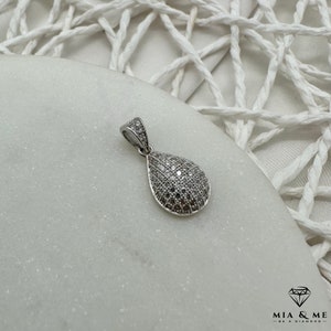 Vintage pendant in 925 silver with zirconia / silver pendant with zirconia / silver jewelry