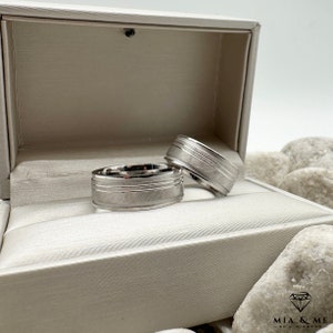 Wedding rings, engagement rings, wedding rings, partner rings made of 925 silver matt/gloss
