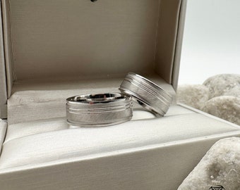 Wedding rings, engagement rings, wedding rings, partner rings made of 925 silver matt/gloss