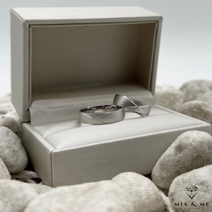 Wedding rings, engagement rings, wedding rings, partner rings made of brushed/polished 925 silver