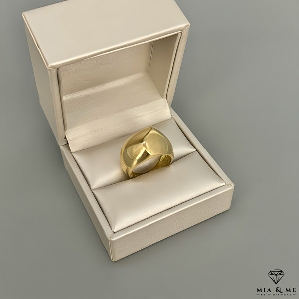 Goldring in 750er Gelbgold /Vintage Ring in 18 Karat Gold / Schlichter Unisex Goldring