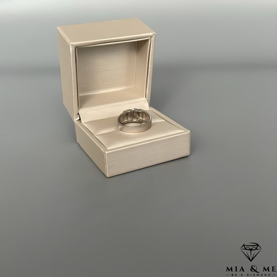 Vintage Ring in 750er Weißgold mit Blautopas und … - image 6